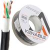 kenable Cavo Ethernet Rete CAT6 Esterno Interramento Diretto RAME Gel Bobina 50 m [50 metri/50m] Nero