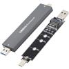 NGFF Adattatore 10Gbps Combo Type-C USB3.0 a NVMe M-key M.2 SATA SSD PCBA Case 2280/2242/2230mm Chipset RTL9210B