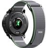 NotoCity Cinturino per Garmin Instinct/Instinct 2/Instinct 3 Solar 45mm, 22mm Sportivo in Nylon Cinturino per Garmin Instinct Tactical/Crossover/2 Camo/3 AMOLED/Solar Tactical/E 45mm(Verde Grigio)