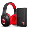TECHMADE Ac Milan- Cuffie Senza Filo Cuffie Wireless Over-Ear, Cuffie Bluetooth Regolabili, Cuffie con Microfono Incorporato, HiFi Stereo, Micro SD Slot, per iPhone/Android/Viaggio/PC (CON POWER BANK)