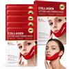 Probuk V-Line - Maschera lifting per il viso, set da 5 pezzi, anti-invecchiamento e riduzione del doppio mento, maschera in tessuto rassodante per contorni definiti e pelle solida