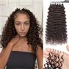 Renyarch Miracle Deep Wave Mini Knots Crochet Human Hair Bundles for Black Women 18 Pollici Crochet Human 125g 100c Brown Water Wave Wet and Wavy Invisible Knotless Curly Extensions