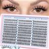 Obeyalash Ciglia Finte Ciuffetti Lash Cluster Naturali Extension Ciglia-F25 | Lashes Effetto Wispy, 240 Ciuffetti Ciglia Finte con Lunghezze 8 10 12 14mm, Lash Extension Fai da Te per Look Naturale