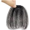 SDA287MZ donne Frangia for uomo con clip in capelli veri, frangia finta naturale, alta sulla fronte, extension(Brown black,Piccolo)