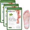 AWIWTOBQ Maschera per piedi, 3 paia di maschera per peeling ai piedi con acido lattico, maschera idratante, calzini per calli naturali e delicati, per la rimozione di calli, ripara i talloni ruvidi