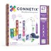 CONNETIX Piastrelle Magnetiche Pista Biglie Launcher Pack, 47 Pezzi | Lancia in alto, costruisci ed esplora forza e movimento con un potente lanciatore, tubi e sfere di legno. Dai 3+ anni.