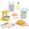 YAJIMAOY Accessori Casa delle Bambole in Miniatura, 1:12 Accessori da Cucina in Miniatura, Accessori Cucina Bambini, Cibo Giocattolo per Bambini con Miniatura Farina Mattarello Olio d'oliva, Set Mini Cibo