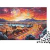 6N2X9A4S Vista Notturna Cittadina Puzzle 1000 Pezzi Carta per Adulti Fuochi d artificio Scenario Urbano Puzzle per Famiglia Relax Regalo Casa 38x26cm/1000pcs