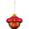 Alessi Baldassarre AMJ13 10 - Pallina di Design per Albero di Natale del Magio Baldassarre in Vetro Soffiato Decorato a Mano, Rosso