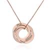 MyNameNecklace MYKA - Collana Personalizzata con Quattro Cerchi Intrecciati Incisi con Nomi - Gioiello Nomi Multipli alla Russa - Argento 925 Placcato Oro Rosa 18K - Regalo Custom Festa della Mamma