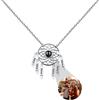GROBTE Collana Acchiappasogni Personalizzata, Collana di proiezione del Ciondolo del malocchio in Argento 925, 1-6 Nomi Collana Personalizzata con Foto all'Interno Regalo per la Mamma Donna