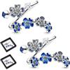 LLELEMAMO Anello Fiore di Pesco Rosa da Donna con Pietra Preziosa (2 PCS-A)