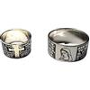 BLUSUPERSHOP anello argento 925 PREGHIERA AVE MARIA O PADRE NOSTRO MISURE DA 12 A 28 COLORE ARGENTO SCRITTA A RILIEVO IN OMAGGIO UN AMULETO CORNI