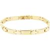 Akzent Bracciale unisex in acciaio inox color argento e oro, lunghezza 21 cm, chiusura a clip, 100% impermeabile e delicato sulla pelle, bracciale unisex