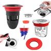 Tmefoy Set di 3 sifone per doccia e scarico a pavimento, 32-55 mm, universale, con adattatore, antiodore per bagno, cucina, cantina, tappo di scarico