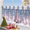 Alishomtll Tenda a pannello natalizia, romantica, da bistrò, con passanti, per cucina, cameretta dei bambini, 45 x 120 cm (neve vintage)