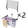 foxydry Fold stendibiancheria da parete richiudibile salvaspazio, 80 cm X2 | in alluminio e acciaio inox, chiusura verso l'alto, antiruggine, per terrazze e balconi, sostiene 10 kg, nero