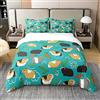 Loussiesd Set di biancheria da letto king size in cotone con motivo criceto, per ragazze e ragazzi, con grazioso porcellino d'India, set di biancheria da letto decorativo con 2 federe