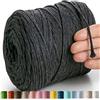 MeriWoolArt® Corda di Cotone 4mm 225m Corda Macramè Naturale, Filato Morbido per Tessuto da Parete, Macrame Fatto A Mano Parete Appeso Boho, Piume Macramè Acchiappasogni, Decorazione Macramè Fai Da Te