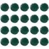 PATIKIL 20 Pz Pompon in Finta Pelliccia per Cappello Verde Scuro | Pompon Morbidi e Soffici, con Anello Elastico, per Portachiavi Cappello a Maglia Sciarpe Guanti Borsa Natale