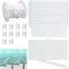 SHAOWENCB 10 Pezzi Kit di Riparazione Tende Verticali 127mm, Piastre di Peso, Pesi per Tende da Interno con 10m Catena, Appendini Superiori, Connettori