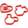 PRESTIGE Disney - Set di 3 stampi per pancake, in silicone, colore: Rosso