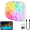 HL Pack di 1 Luci Piscina Fuori Terra, Luce Piscina IP68 Impermeabile 16 Modalità di Colore con Telecomando e Magneti Integrati Luci led Piscina LED Luce Subacquea per Vasca da Bagno, Stagno e Feste
