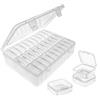 ESYFOR 30 Pezzi Piccole Scatole Plastica Trasparente Quadrato Mini Scatola Organizer per Perline Trasparente Scatola Porta Oggetti per Perline Gioielli Biglietti da Visita Pezzi di Gioco Artigianato,5