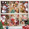 Zidoley 9 fogli 263 immagini per finestre di Natale autoadesive per finestre di Natale, decorazioni natalizie, adesivi in PVC, riutilizzabili su entrambi i lati, per finestre di vetro