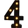 Fancysky Lettere LED Luminose 22 cm Nero, 4 | Atmosfera Romantica, Laurea e Festival, Feste ed Eventi, Lettere Luminose, Halloween Natale