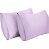 Lirex 2-Pack Federe per Cuscini, 100% Cotone Traspirante Federe Pillow Covers, 30 x 50 cm, Viola