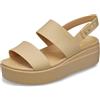 Crocs Brooklyn, zeppa bassa, anacardio/anacardi, da donna, taglia 4