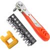 IKOPFLN Mini Cacciavite a Cricchetto 110mm 6,35 mm 1/4 Magnetico Con Chiave Doppia e 10 Pezzi