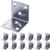 Ciaycty 12 Pezzi Staffa Angolare Inox, Staffe Inox 50x50x50mm, Angolari Metallo Per Legno con Foro, Spessore 1.7mm Squadrette Angolari, 90 Gradi Staffe Angolari Per Legno, Staffe A L per Carichi Pesanti