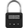 VEYFIY Lucchetto temporizzatore digitale 999 ore, blocco timer in metallo con display LCD e sveglia, ricarica USB per allenamento di autodisciplina