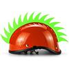 Dmax.italia CRESTA PER CASCO Helmet Mohawk SAW BLADE RACING MOTOCROSS Biker Ski Snowboard (Verde)