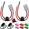 CESFONJER Connettore Power da 50 Amp, Cavi Batteria 10 AWG da 30 cm, connettori rapidi Grigi, verricello con Fusibile per Il trasferimento di Potenza della Batteria (Confezione da 2)