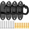 ShiLiuYiDaLe 4 Pz Ancoraggio a Parete per Fasce di Resistenza, Ganci Palestra, Supporto da Parete per Corda da Fitness, Yoga, Altalene, Amache, Cinghia per Appendere, Sacco da Boxe, con Viti