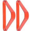 JECOMPRIS 2 Pezzi Triangolo da Biliardo Rosso PC 2-1/4 per Tavoli Americani