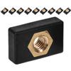 iplusmile 10 Pezzi Dado per Guida Scorrevole per Kayak, Base di Montaggio | Kayak e Barca da Pesca, Assemblaggio Rapido, Fissaggio Stabile, Accessorio per Montaggio, Colore Nero