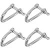 GLEAVI 4 Pezzi Grillo ad Arco in Acciaio Inox Marino, Grillo Perno a Vite, Design Attorcigliato, Argento, per Barche e Yacht, Navigazione e Coperta