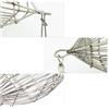FRCOLOR Nassa da Pesca in Acciaio Inox, Forma a Mandorla, Argento | Struttura Saldata Resistente, Uso per Pesca, Adatta a Gamberi e Aragoste, Accessorio Leggero