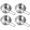 Gettimore Set di 4 tazze Sierra in acciaio inox con custodia, perfette per campeggio e campeggio