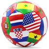 Comebachome Pallone da calcio misura 5, palloni da calcio con bandiere nazionali in PVC addensato per allenamenti di campionato