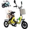 Generic Triciclo elettrico adulti a 3 ruote con cestino portaoggetti