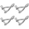 MAGICLULU 4 Pezzi Grillo di Torsione Marino in Acciaio Inox 5mm per Barche | Design a Perno Avvitato, Resistenza alla Corrosione, Uso su Imbarcazioni e Navigazione da Diporto