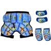 UTTASU Pantaloncini protettivi per fianchi in nylon spandex, traspiranti, leggeri (blu, ginocchia e gomiti, taglia S: 20-30 kg)