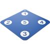 FRCOLOR Bersaglio Allenamento Scherma da Parete, Doppio Lato, 1 Pezzo | Struttura in Gomma, Cinque Segni Numerati, Bordo Arrotondato, per Palestra e Pratica al Chiuso
