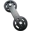 Hoppipola Avvolgicavo doppio per attrezzi da fitness, regolabile in 4 posizioni, lunghezza 24 cm, diametro ruota 9,5 cm, plastica/metallo, silenzioso, per attrezzature fitness domestiche e commerciali