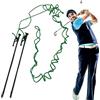 Genérico Asta di allineamento da golf con corda | Accessorio di allenamento per migliorare la precisione nello swing